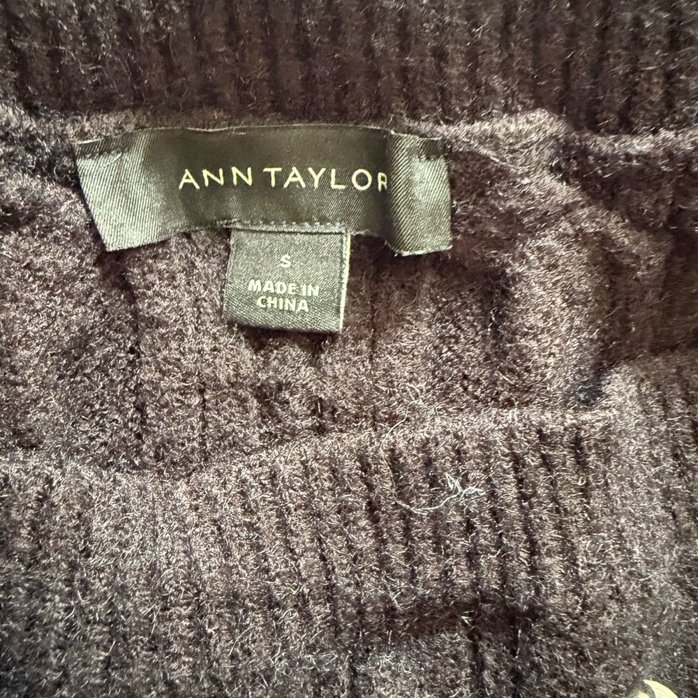 Ann Taylor Black Sweater with Pearl Accents - Picture 5 of 11